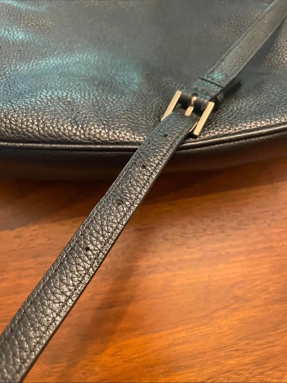 kate spade Black Pebbled Leather convertible Shoulder/Crossbody Bag C65